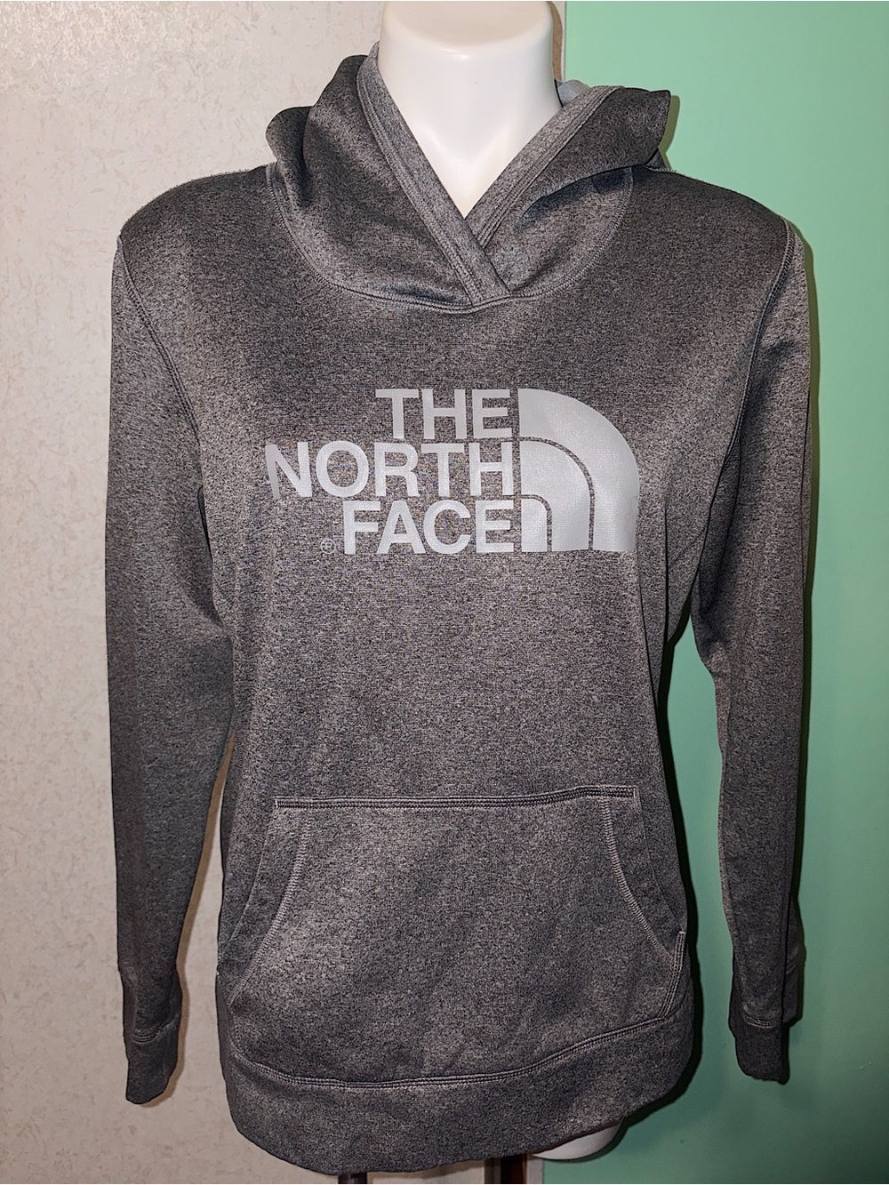 The North Face Gray Logo Hoodie Sweater